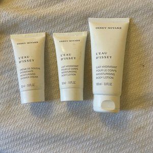 L'eau D'issey Issey Miyake travel and full size lotion and shower cream set